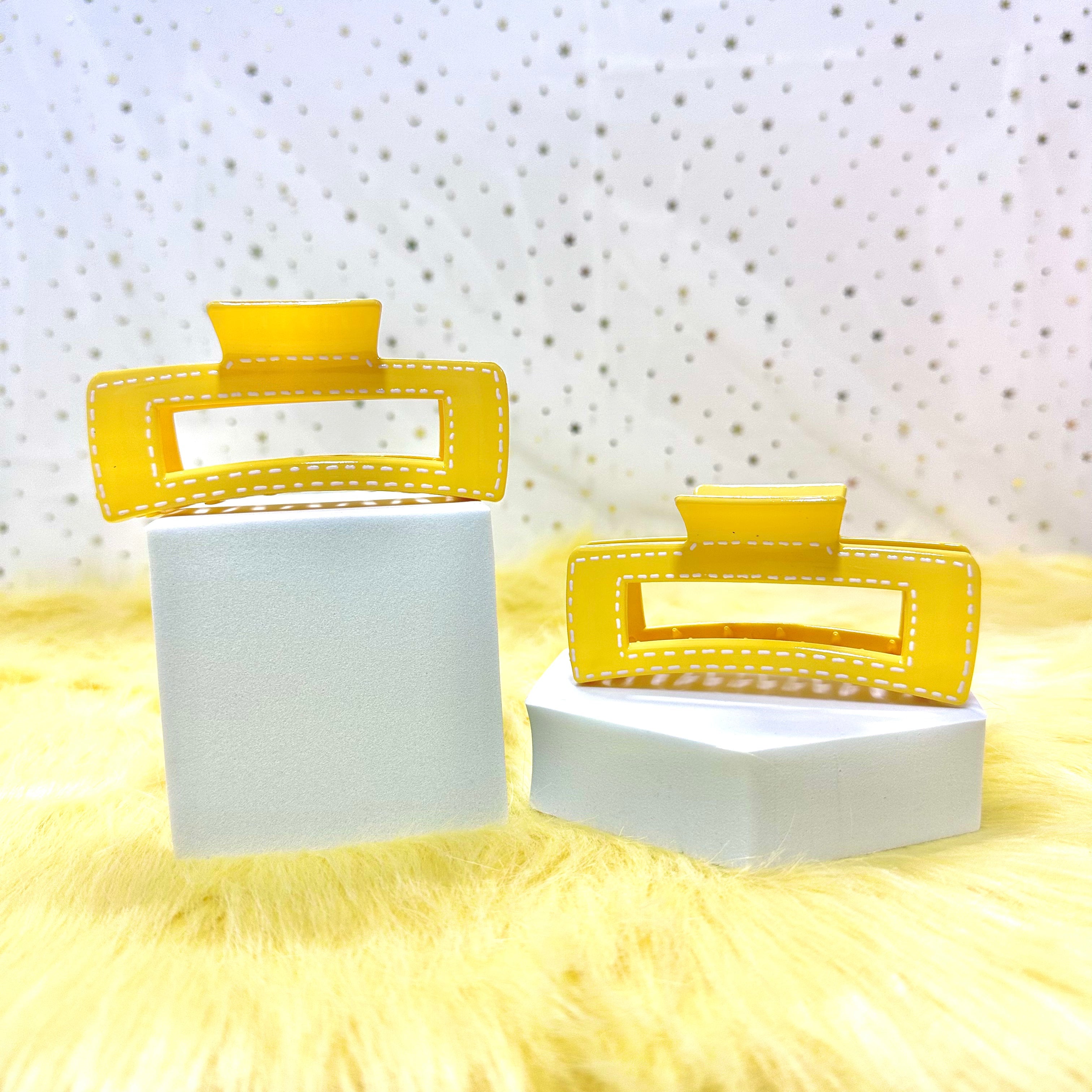 Pinza para pinza brillante: Rectangular - Rayas (Colores surtidos)