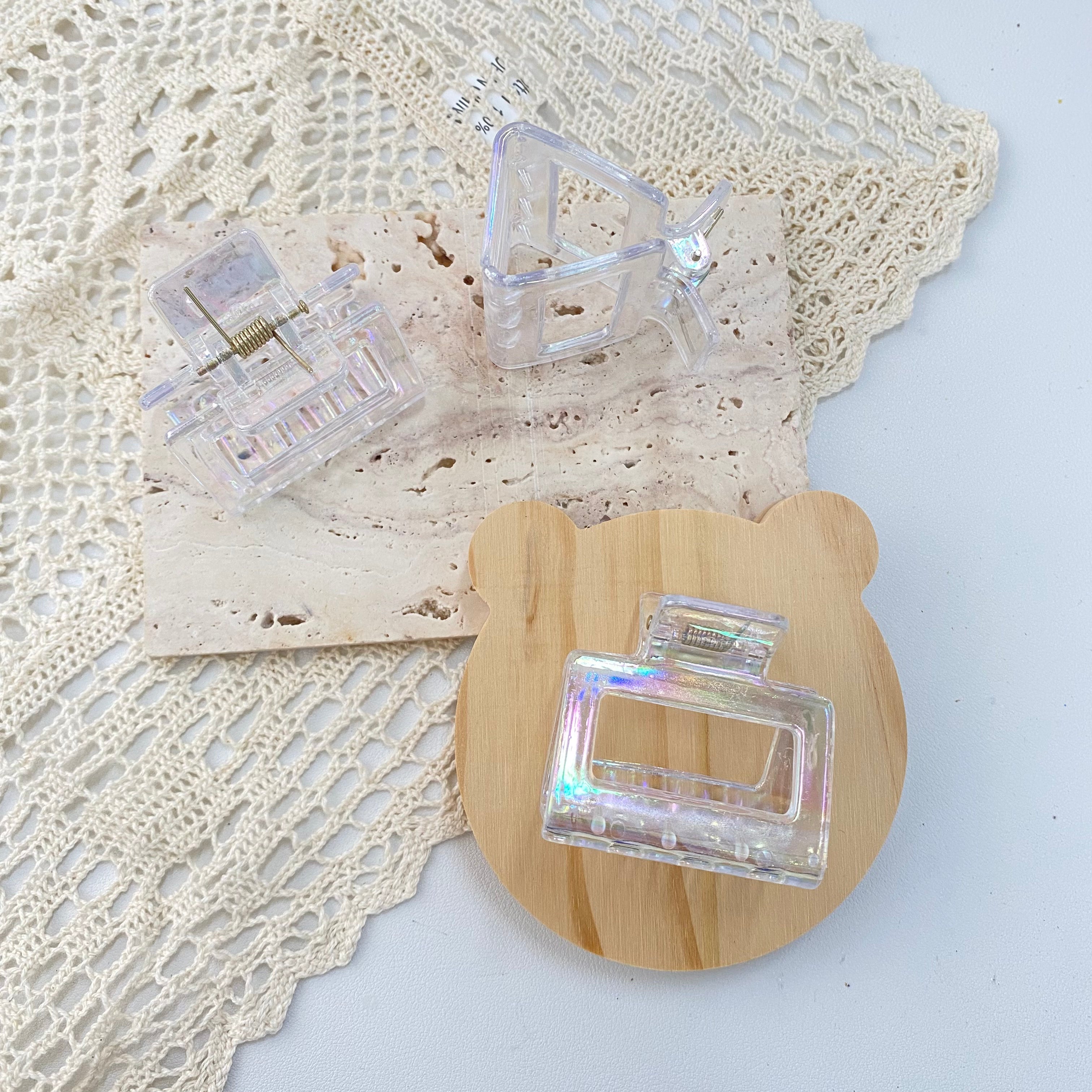 Pinza transparente: Mini rectangular